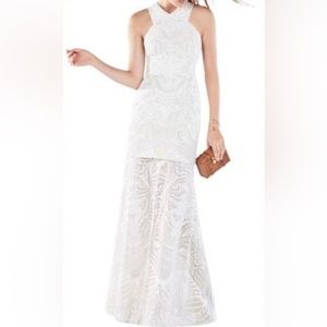 BCBGMaxAzria Everlie lace Gown Ivory/Off White Size 6